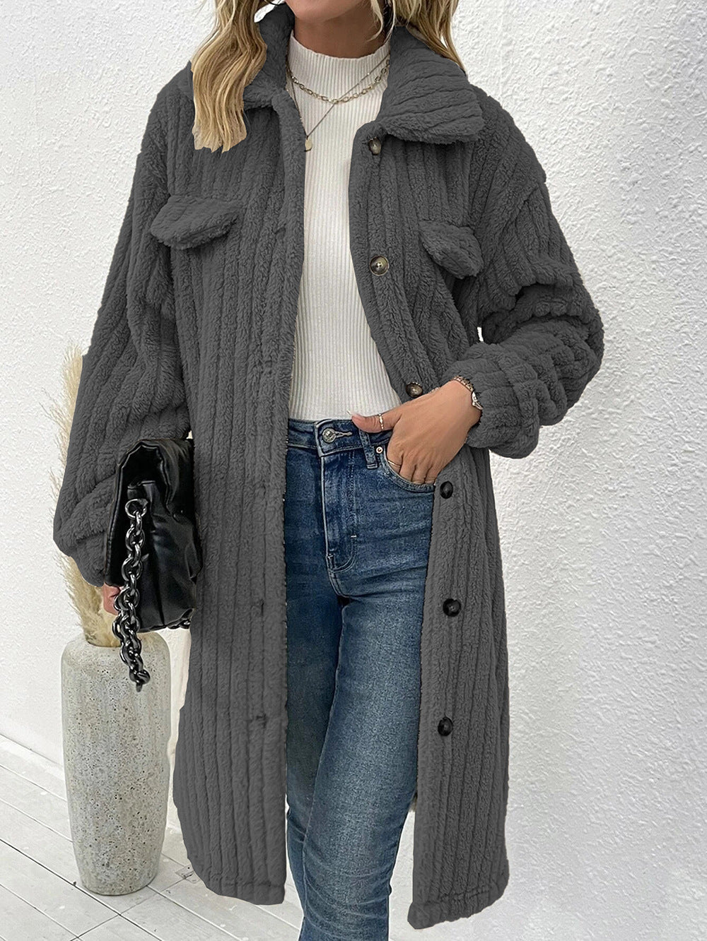 Longline Corduroy Shacket | Oversized Fit | Layering Essential | Casual Chic