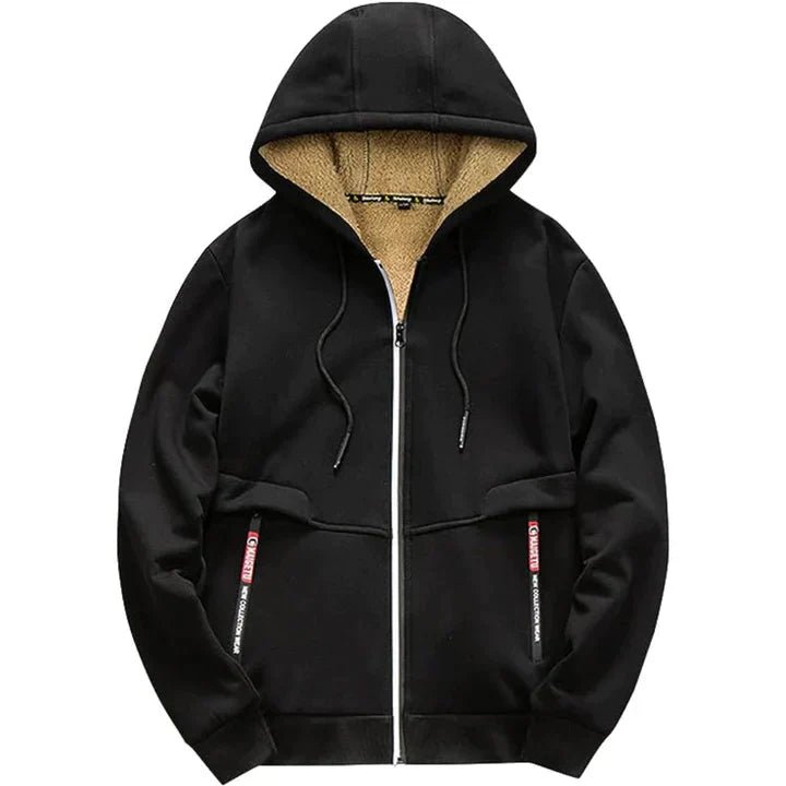 Men's Sherpa-Lined Zip Hoodie | Ultra-Soft Fleece | Warm & Casual