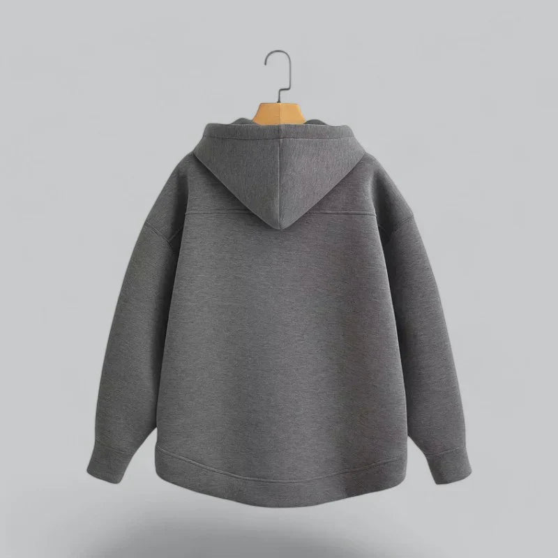 Men’s Oversized Zip Hoodie | Minimalist Full-Zip Fleece | Casual Streetwear Essential