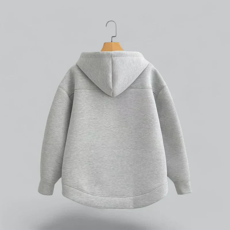 Men’s Oversized Zip Hoodie | Minimalist Full-Zip Fleece | Casual Streetwear Essential