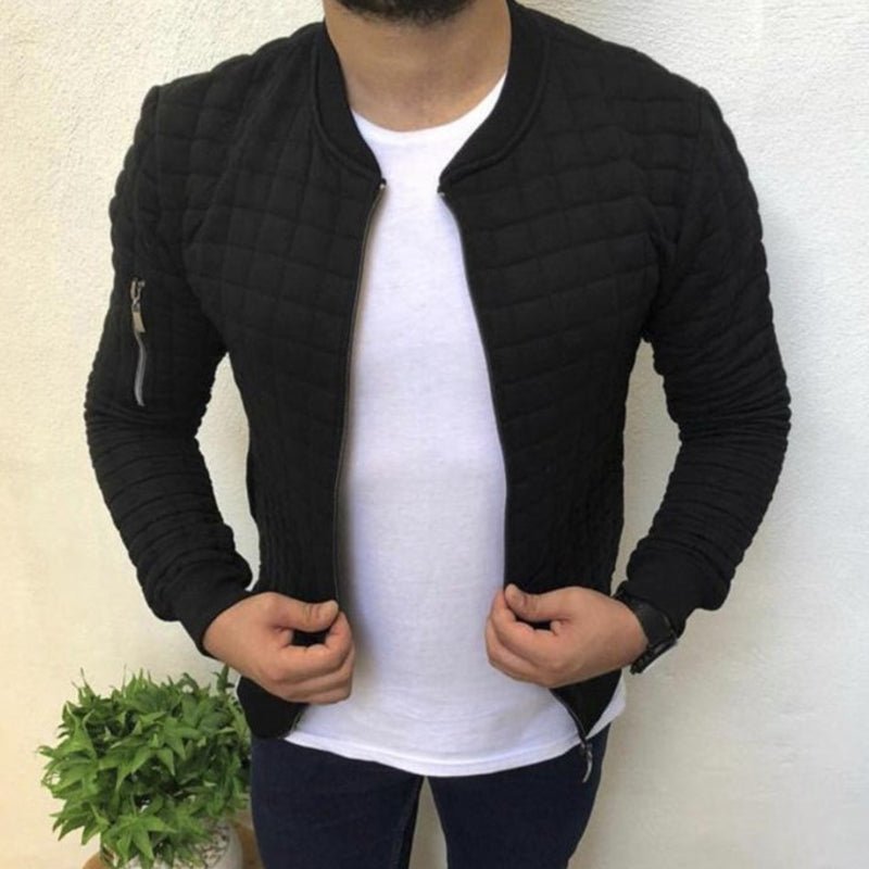 Men's Quilted Bomber Jacket | Lightweight Comfort | Modern Streetwear Style