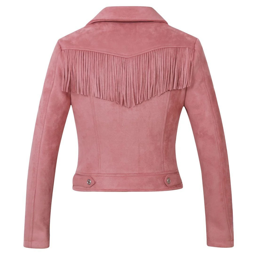 Fringe Suede Jacket | Western-Inspired Style | Faux Suede | Statement Outerwear