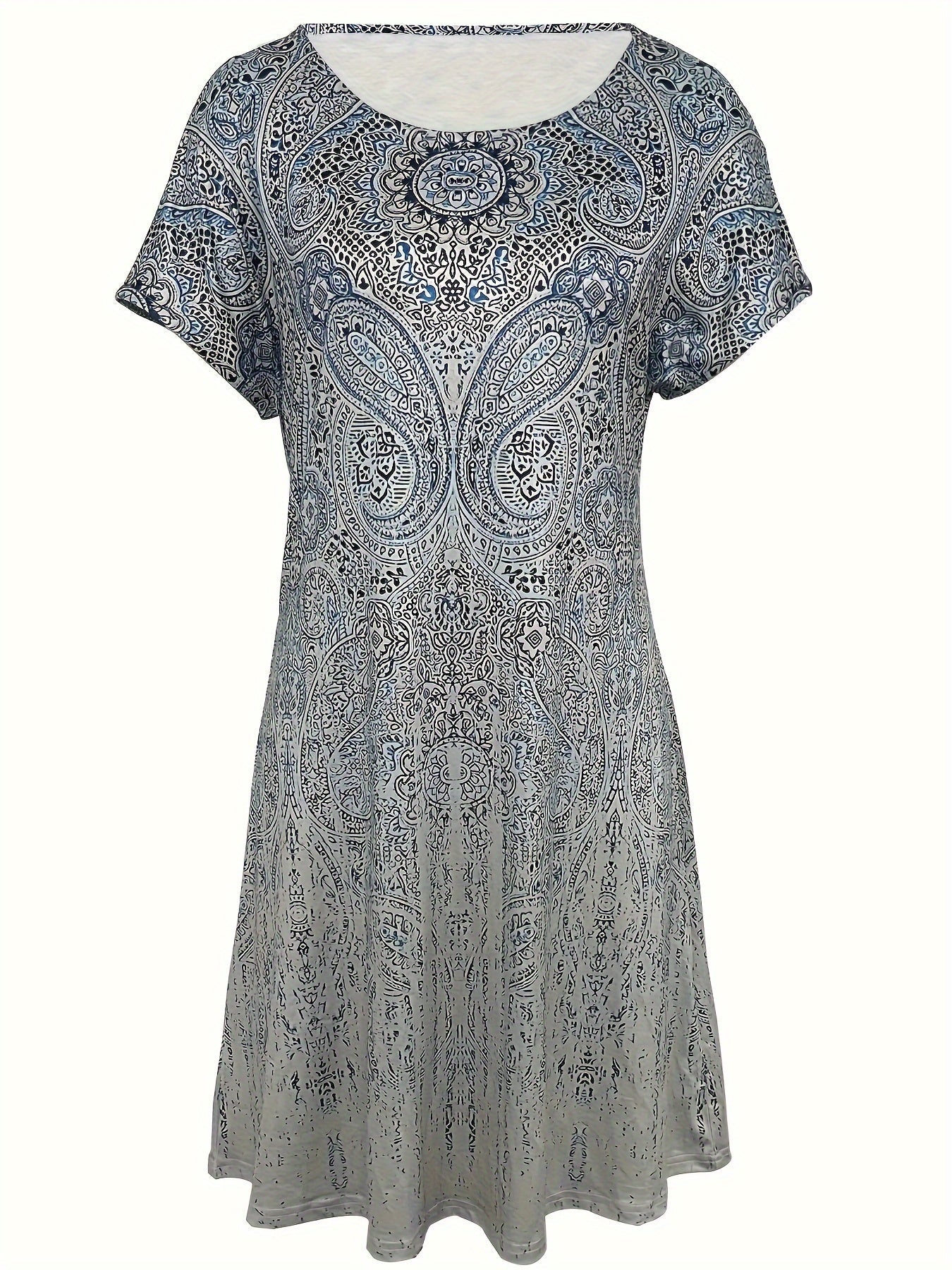 Short-Sleeve Knit Dress | Scoop Neckline | Easy Relaxed Fit