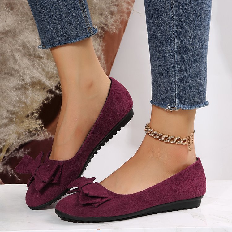 Classic Suede Flats | Bow Detail | Lightweight Comfort | Everyday Chic