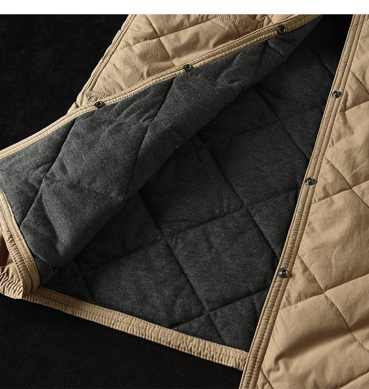 Quilted Hooded Long Coat | Lightweight Warmth | Relaxed Fit | Casual Outerwear