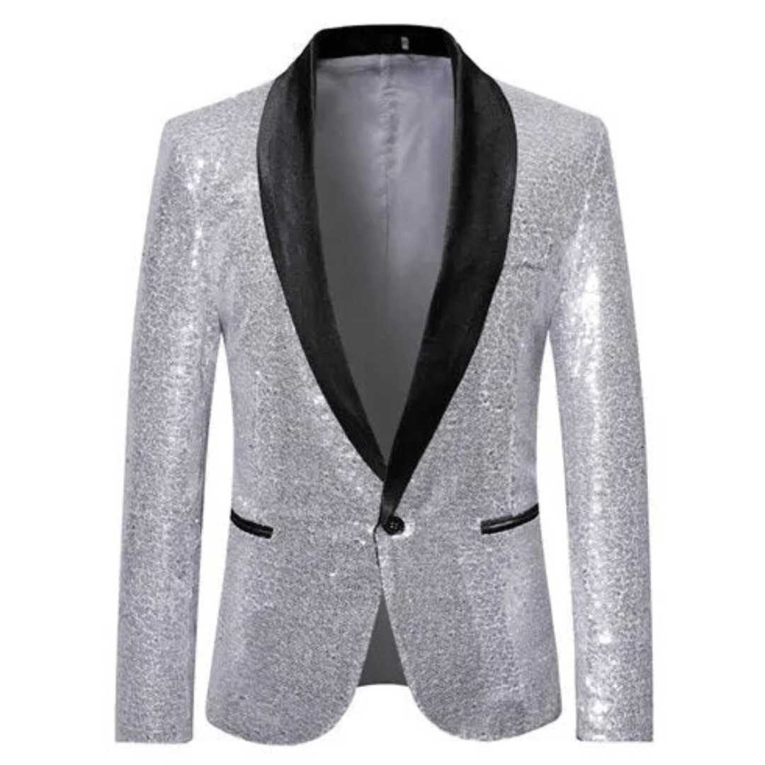 Men's Sequin Tuxedo Blazer | Shimmer Finish | Party & Evening Wear