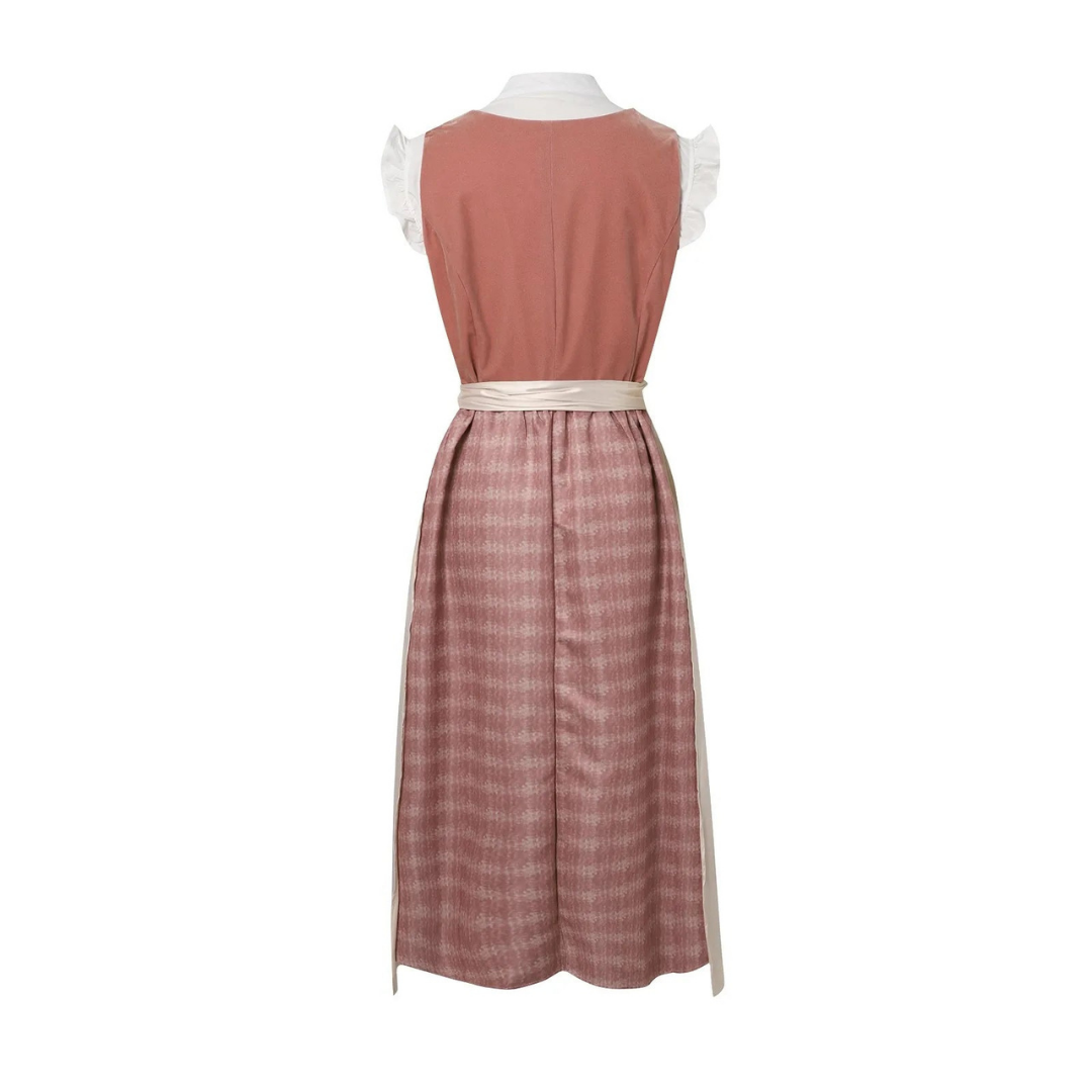 Vintage-Inspired Dirndl Dress | Lace Sleeve Detail | Elegant Midi Length