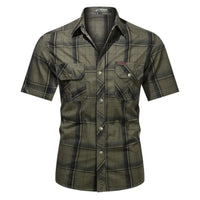 Army green short sleeves