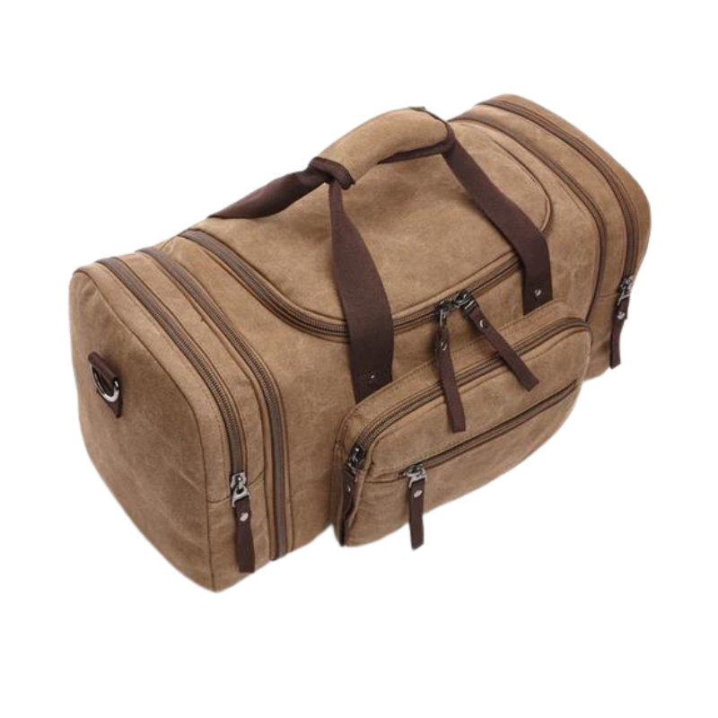 Men's Canvas Duffel Travel Bag | Vintage-Style Weekender with Pockets | Lightweight Carryall Canada
