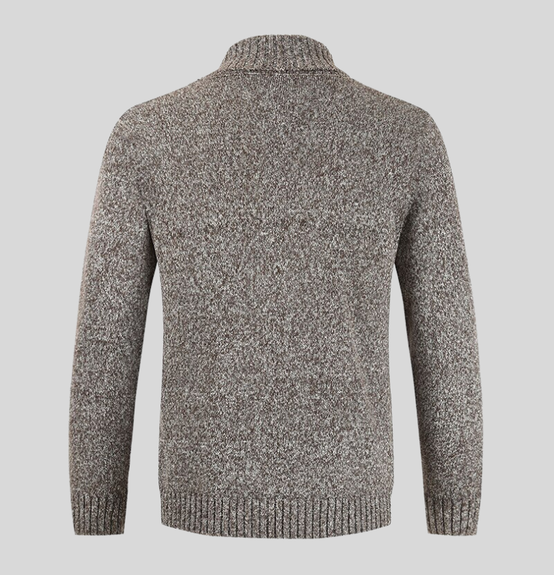 Men’s Knit Shawl Cardigan | Double-Breasted Design | Heavyweight Layer