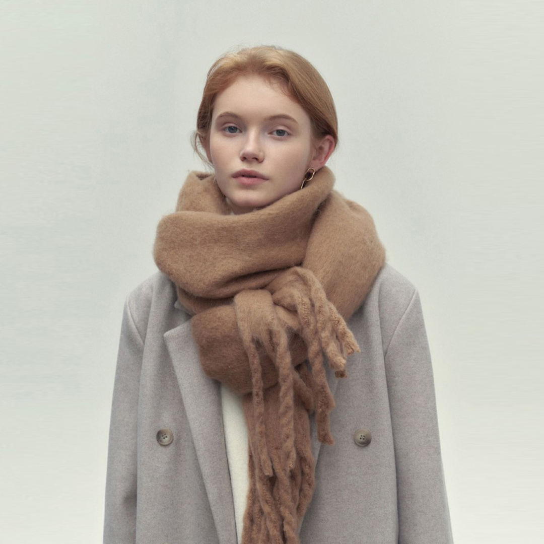 Oversized Fringe Scarf | Ultra-Soft Knit | Cold Weather Essential