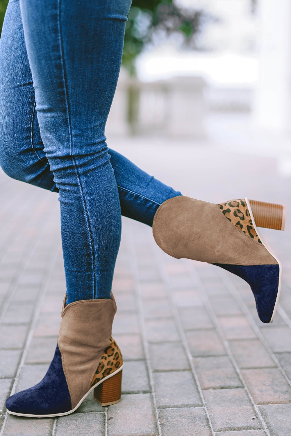 Two-Tone Ankle Boots | Colour-Block Design | Trendy and Comfortable