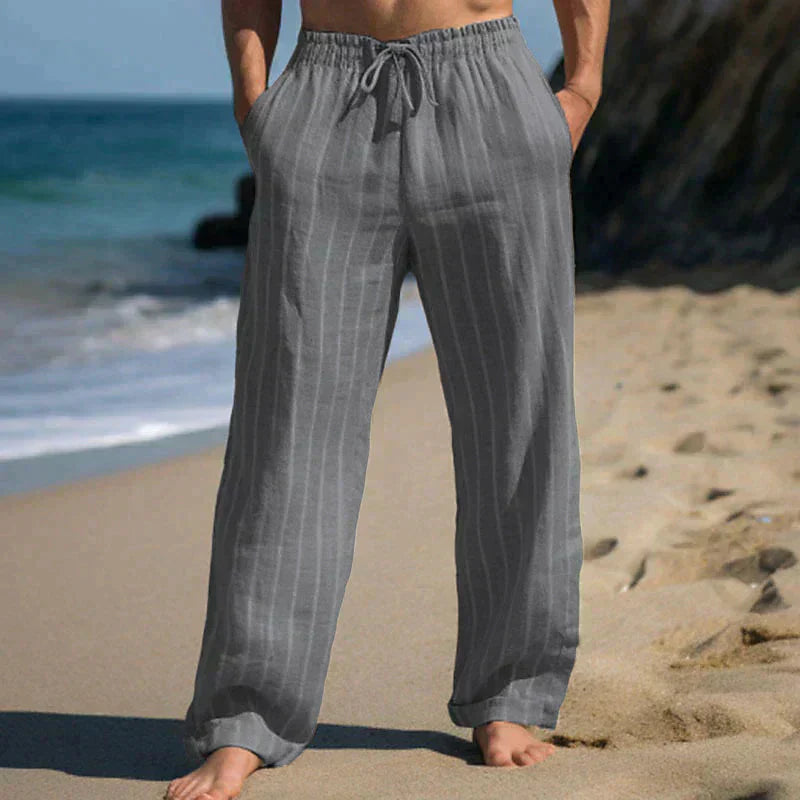 Men’s Linen Blend Lounge Pants | Relaxed Fit | Drawstring Waist