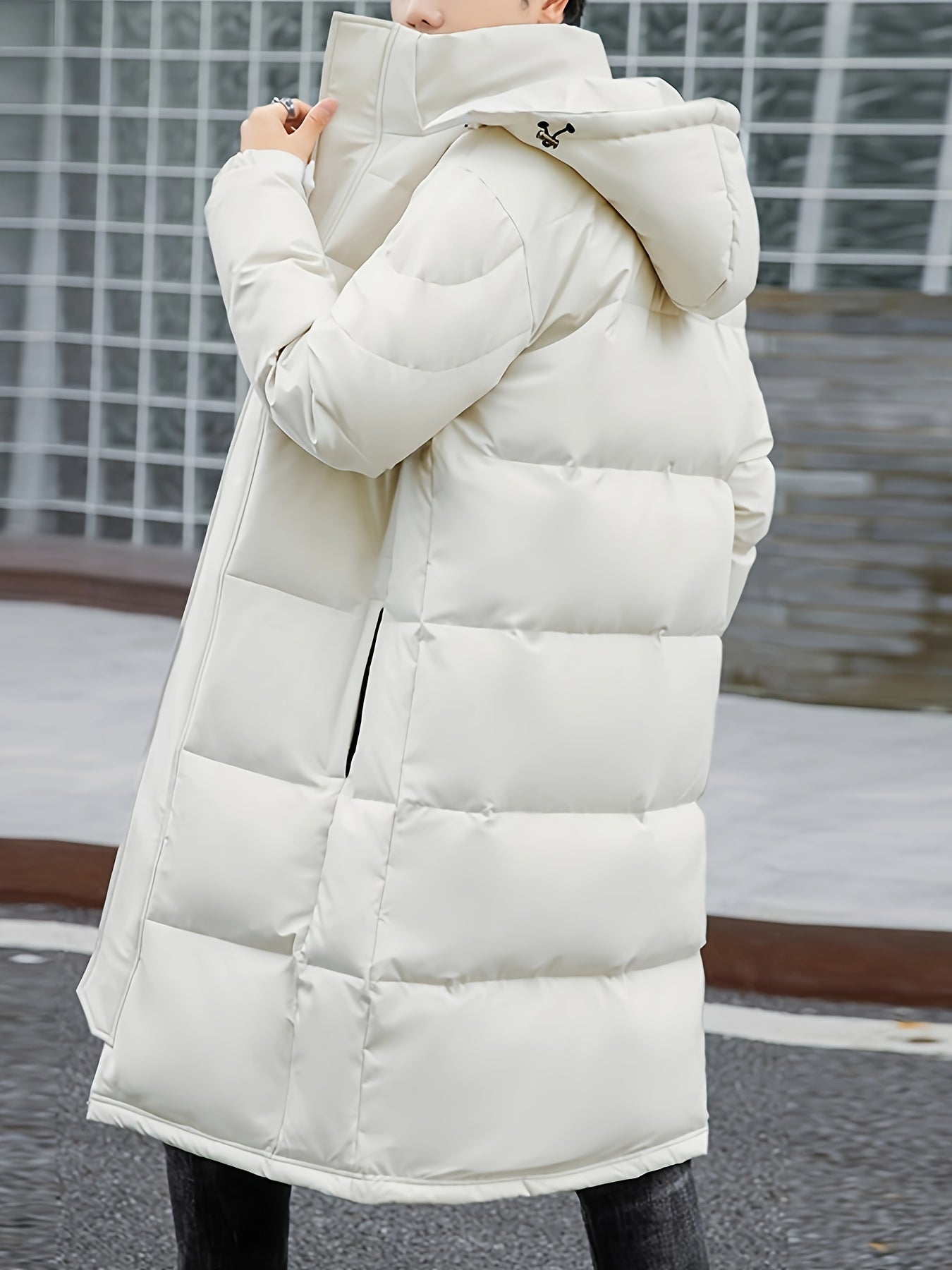 Men’s Long Down Puffer Coat | Full-Length Insulated Winter Parka | Windproof Hooded Outerwear