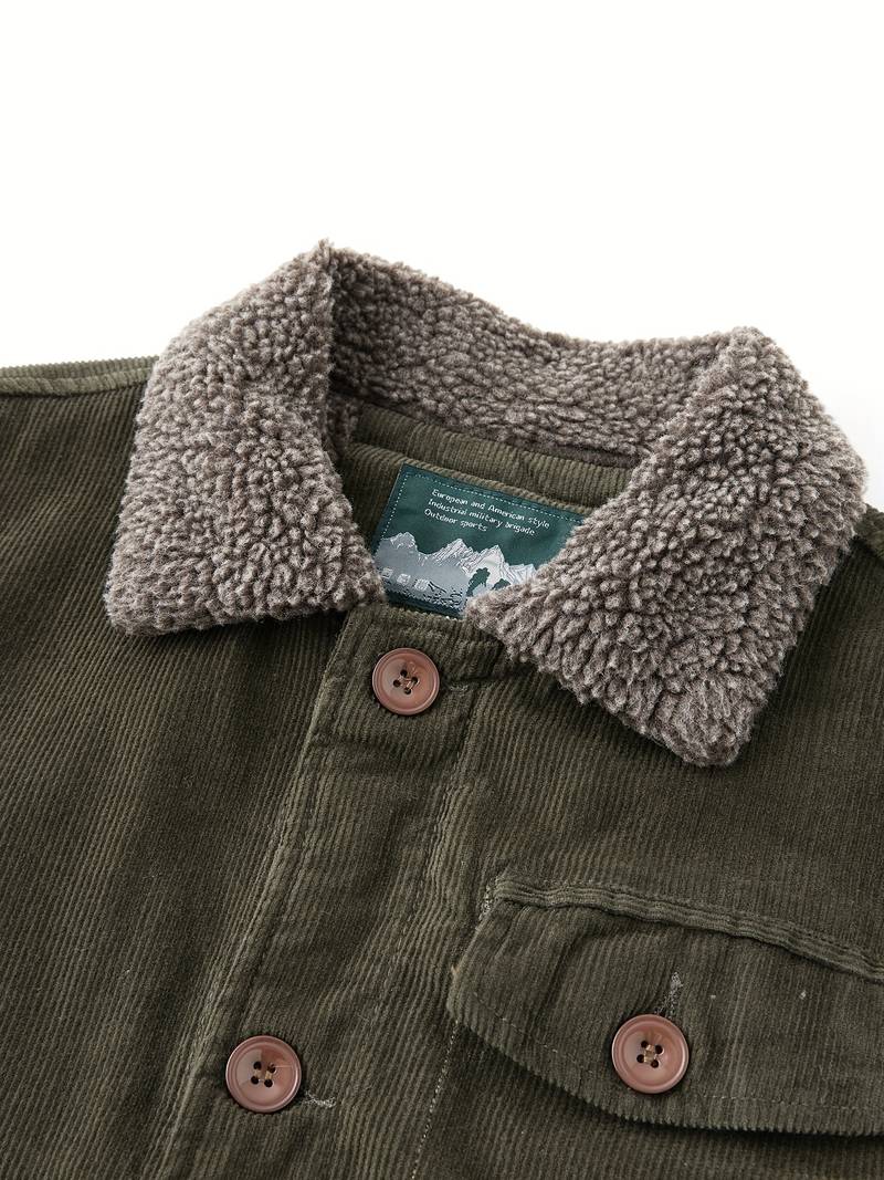 Men's Corduroy Sherpa-Lined Jacket | Warm & Durable | Classic Workwear