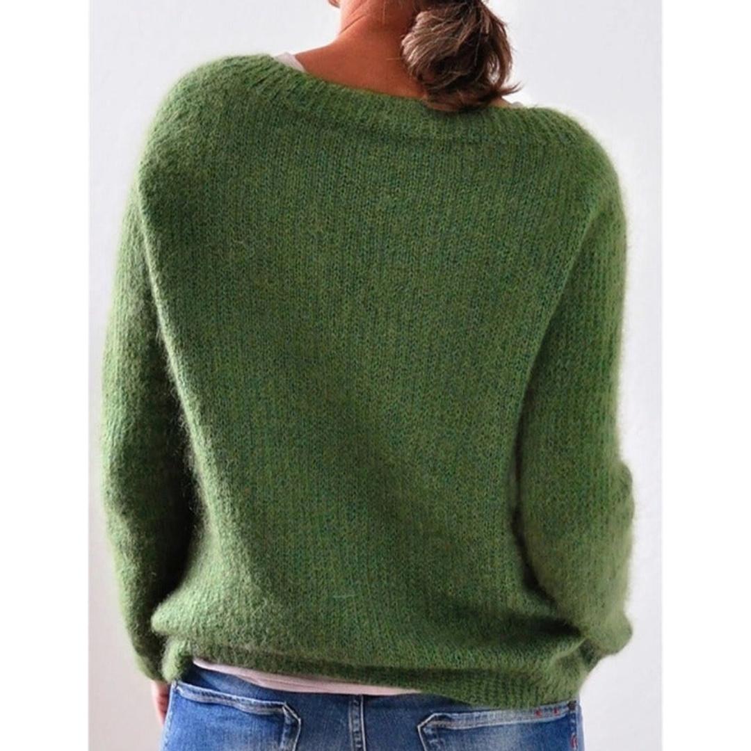 Brushed Knit Crewneck Sweater | Lightweight Fluffy Texture | Classic Fit