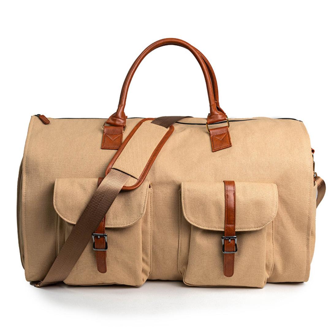 Men’s Vintage Leather Weekender Bag | Travel Duffle | Classic Structured Design