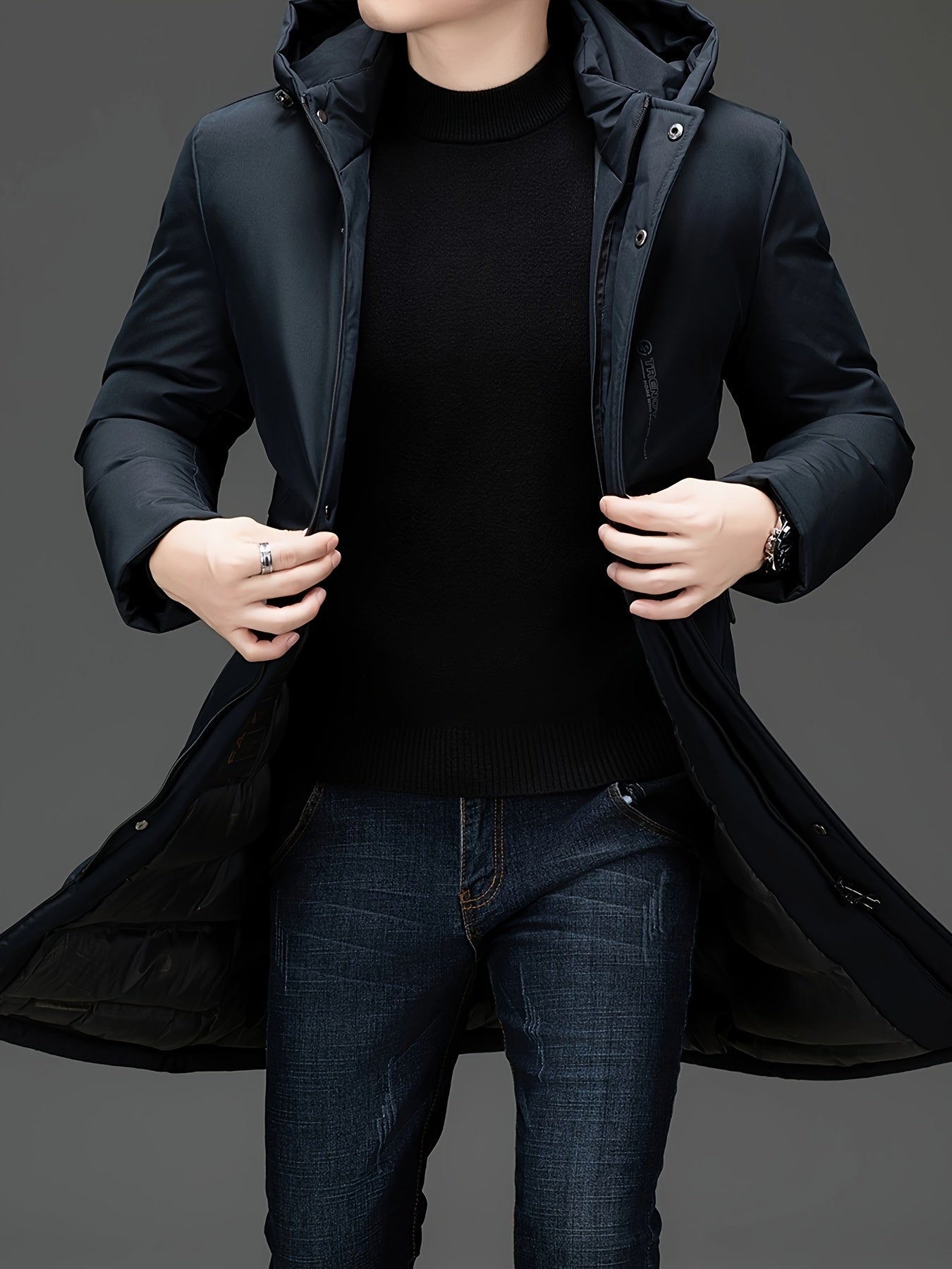 Men’s Hooded Winter Parka | Water-Resistant Longline Coat | Cold Weather Performance Outerwear
