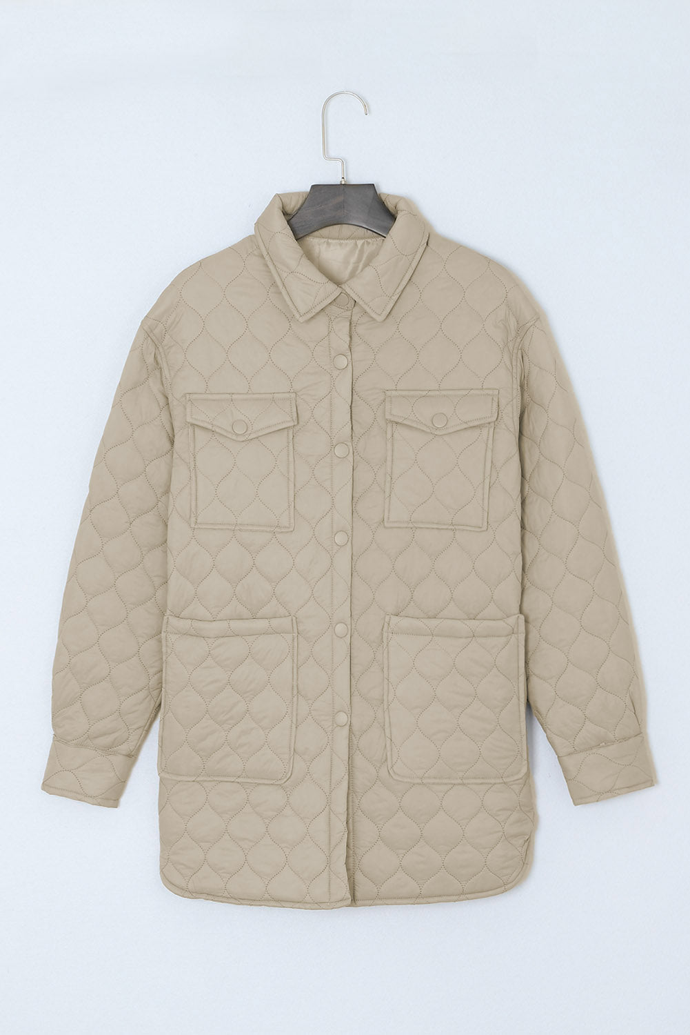 Quilted Button-Up Shacket | Lightweight Warmth | Oversized Fit | Casual Style