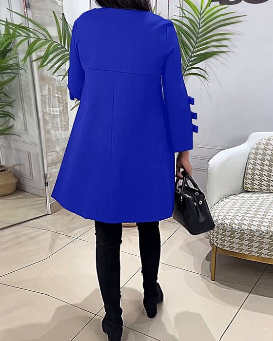 A-Line Long-Sleeve Dress | Chic Bow-Tie Sleeves | Lightweight Fabric | Everyday Elegance