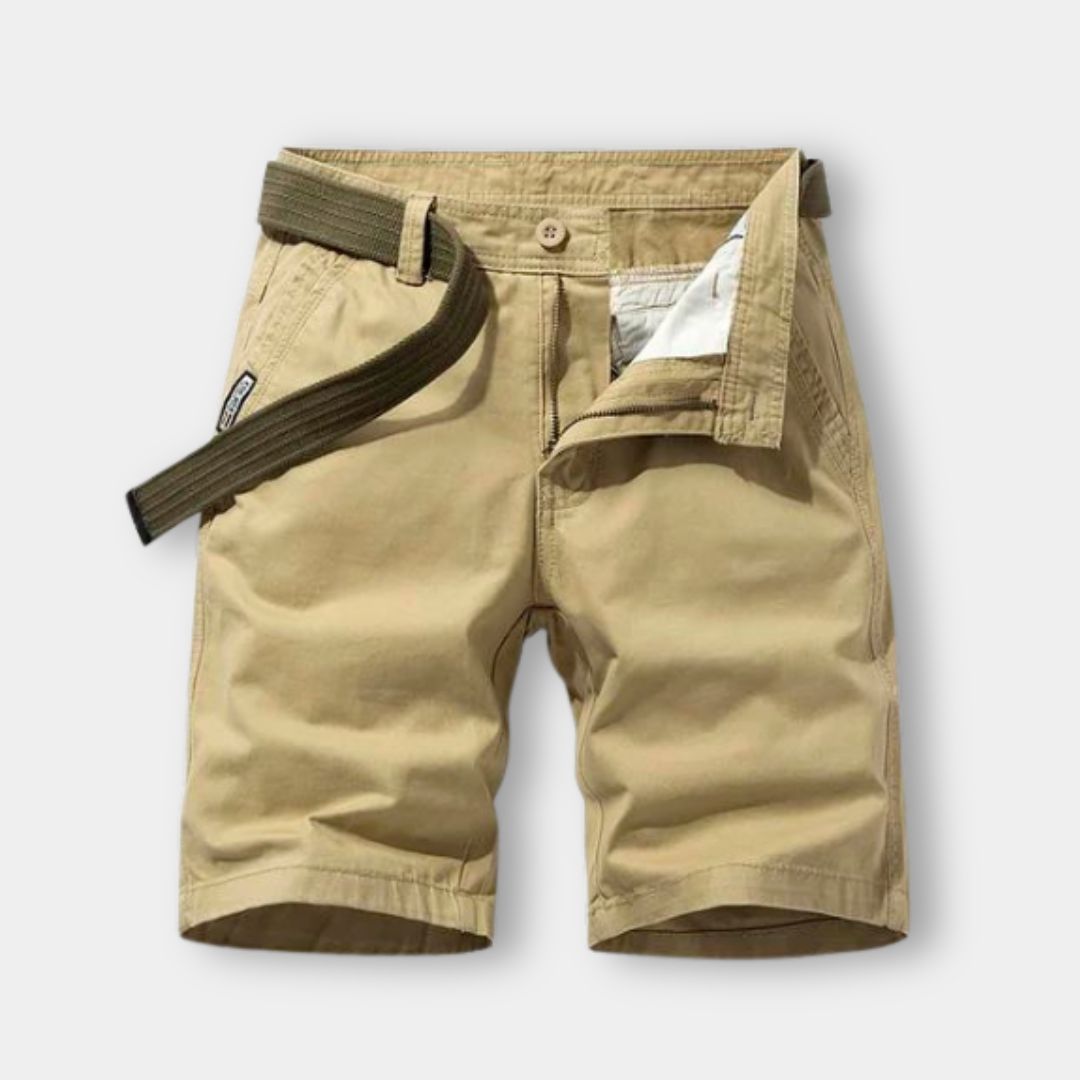 Men’s Cargo Shorts with Belt | Durable Cotton Twill | Outdoor Casual Wear