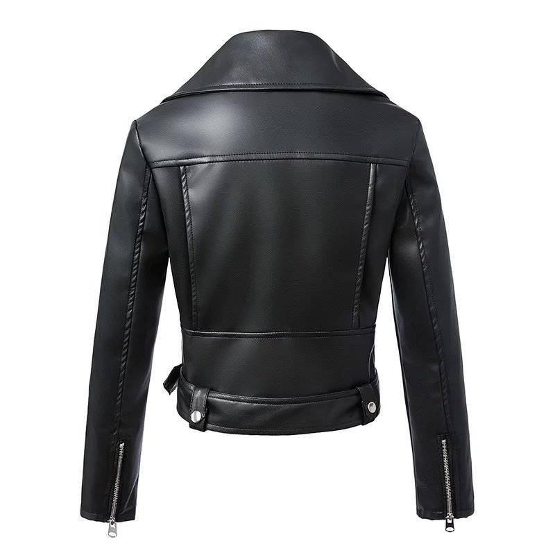 Cropped PU Leather Moto Jacket | Sleek & Edgy Style | Belted Waist | Modern Outerwear