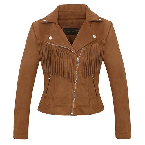 Fringe Suede Jacket | Western-Inspired Style | Faux Suede | Statement Outerwear