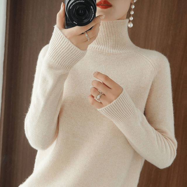 Classic Turtleneck Knit | Slim Fit Silhouette | Soft Ribbed Collar