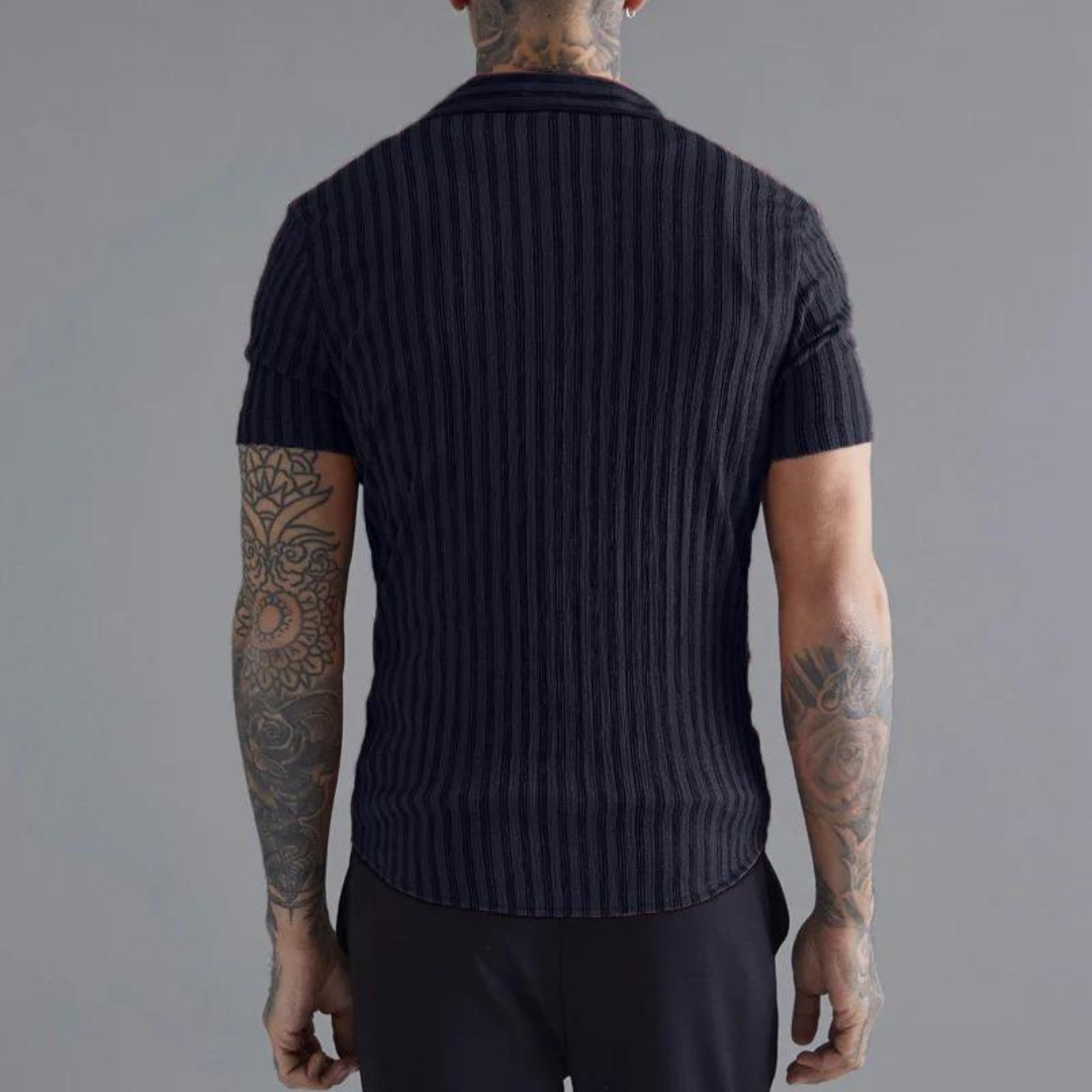 Striped Short-Sleeve Button Shirt | Men’s Summer Casual Top