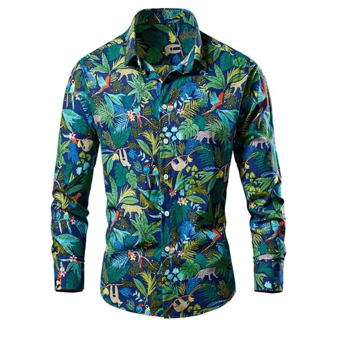 Men’s Floral Print Dress Shirt | Lightweight Cotton | Slim Fit