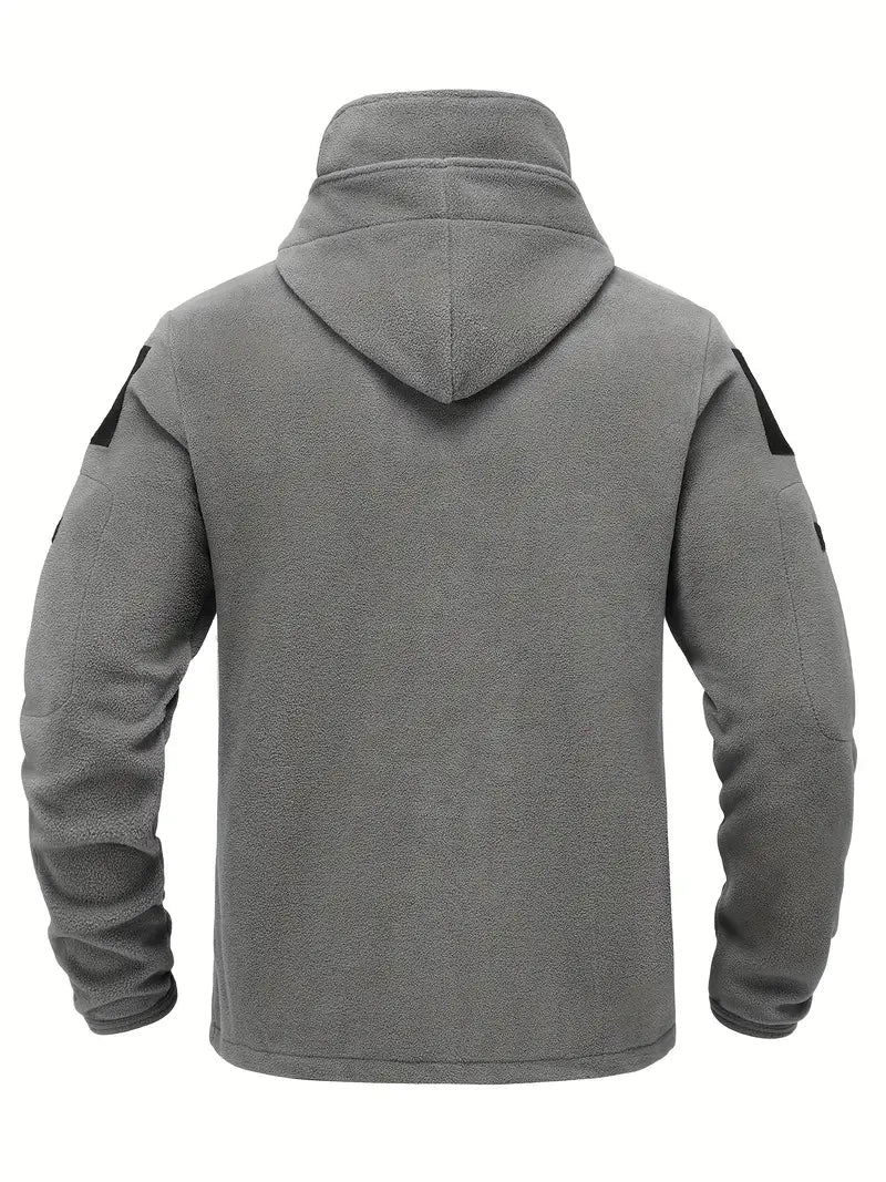 Men's Tactical Hoodie Jacket | Multi-Pocket Design | Fleece Lined | Outdoor Performance