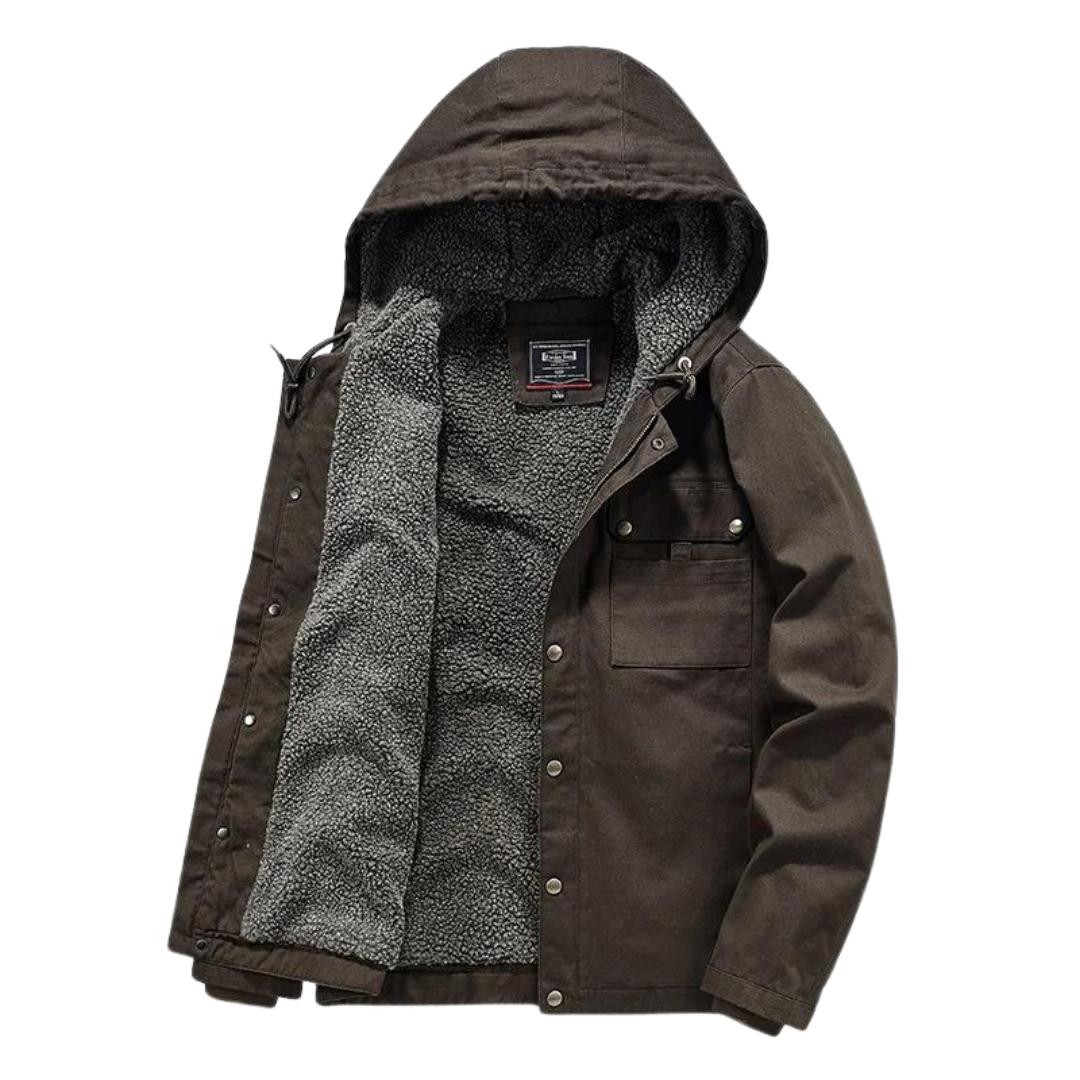 Sherpa-Lined Utility Jacket | Heavyweight Canvas | Cold Weather Essential