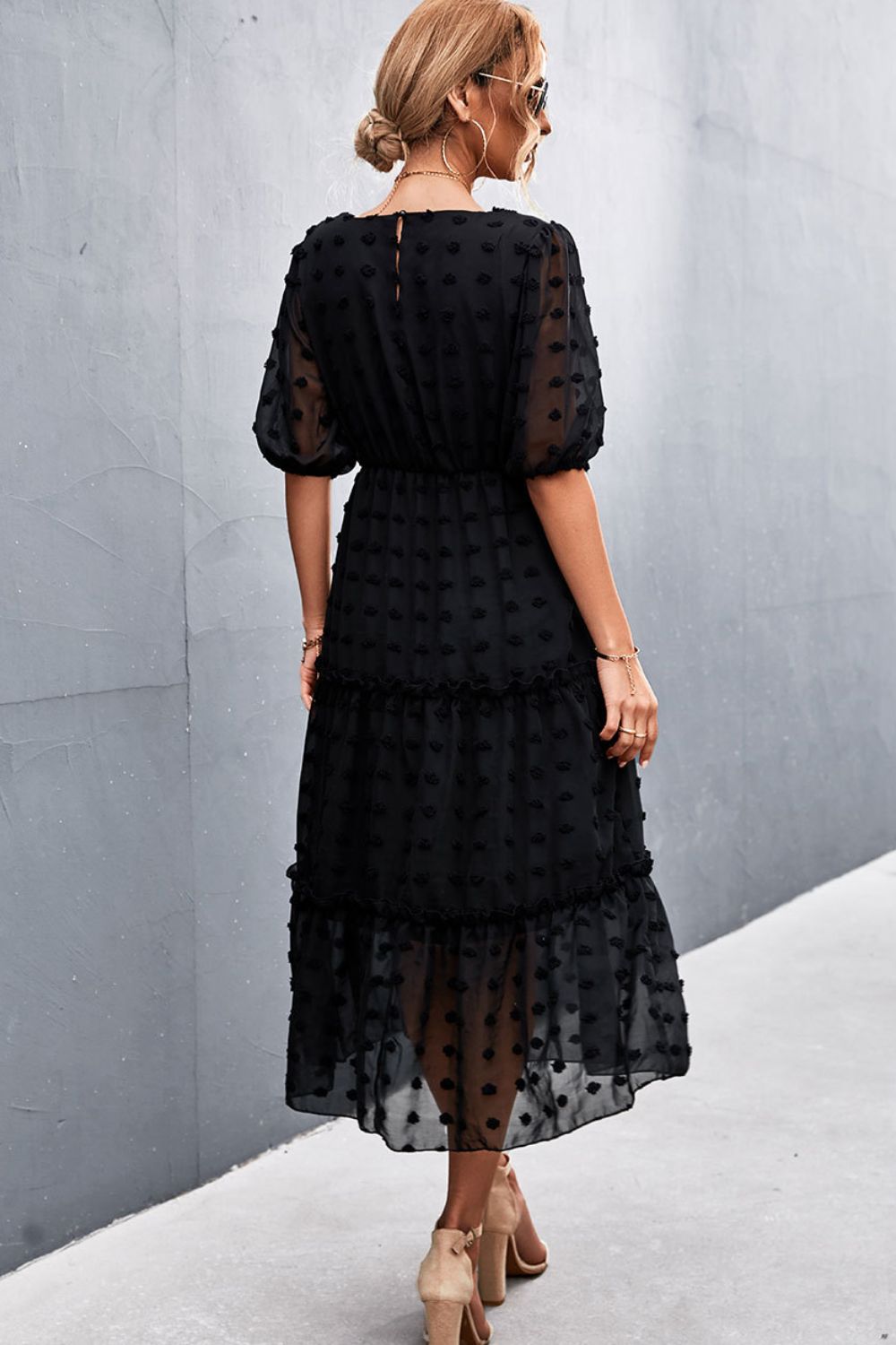 Tiered Lace Midi Dress | Elegant & Flowy | Perfect for Special Occasions