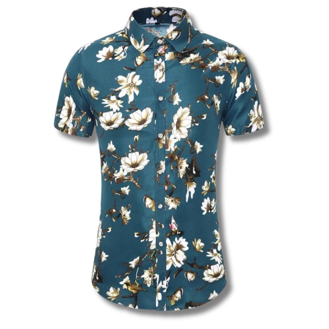 Men’s Floral Print Short-Sleeve Shirt | Lightweight Summer Button-Up | Casual Resort Wear Canada