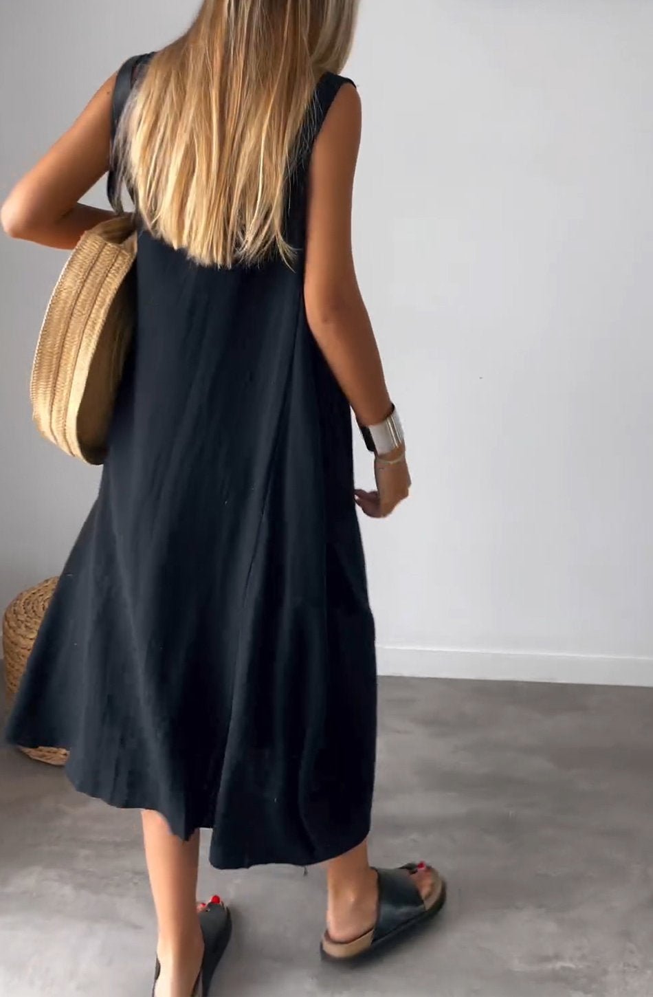 Sleeveless Cotton Maxi Dress | Relaxed Fit | Multiple Colours
