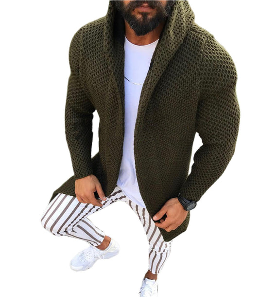 Chunky Knit Shawl Collar Cardigan | Open Front | Textured Fall Layering Piece