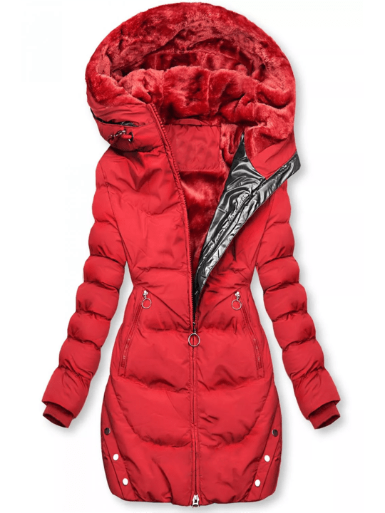 Long Puffer Jacket with Faux Fur Hood | Insulated and Stylish | Winter Essential
