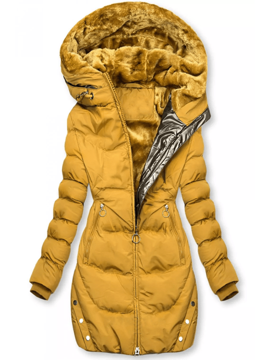 Long Puffer Jacket with Faux Fur Hood | Insulated and Stylish | Winter Essential