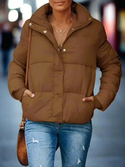 Cropped Puffer Jacket | Warm & Lightweight | Water-Resistant Polyester | Casual Outerwear