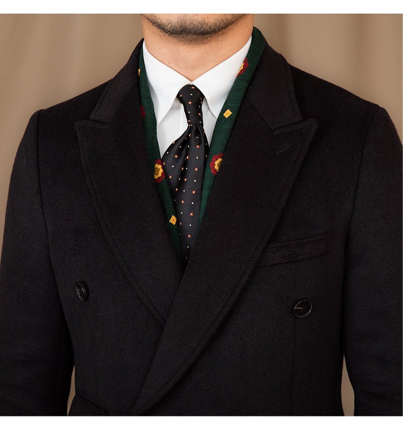 Double-Breasted Long Coat | Tailored Fit | Timeless Elegance