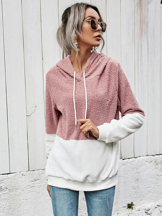 Colour-Block Hoodie Sweater | Casual and Cosy | Soft Knit Blend