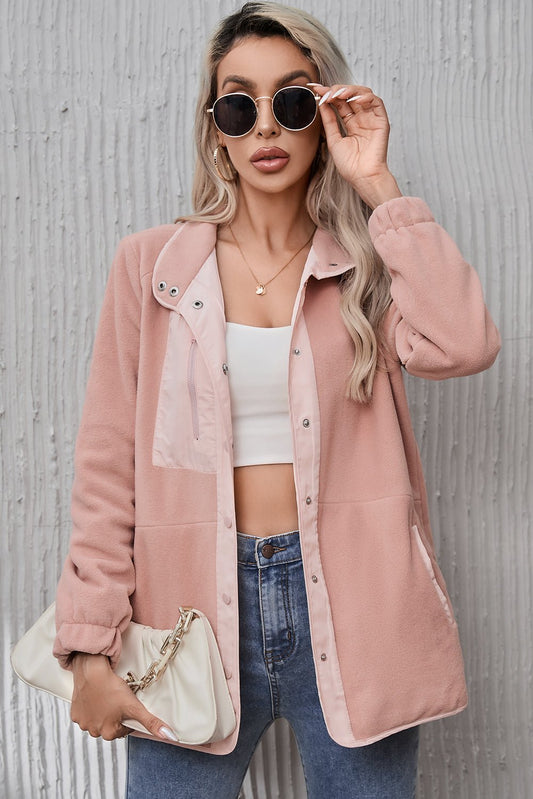 Cozy Sherpa Jacket | Warm & Soft Texture | Polyester Blend | Everyday Outerwear