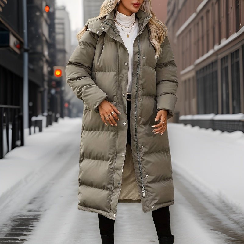 Longline Puffer Coat | Insulated Winter Jacket | Hooded Design