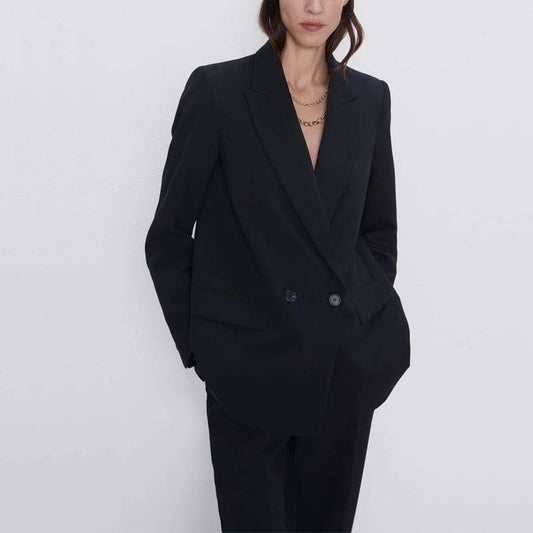 Double-Breasted Blazer | Tailored Elegance | Structured Fit | Office to Evening Wear