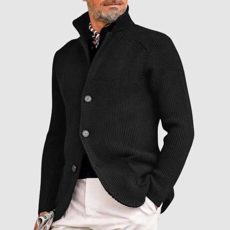 Button-Up Knit Cardigan Jacket | Stylish Midweight Layer | Soft Wool Blend | Smart Casual