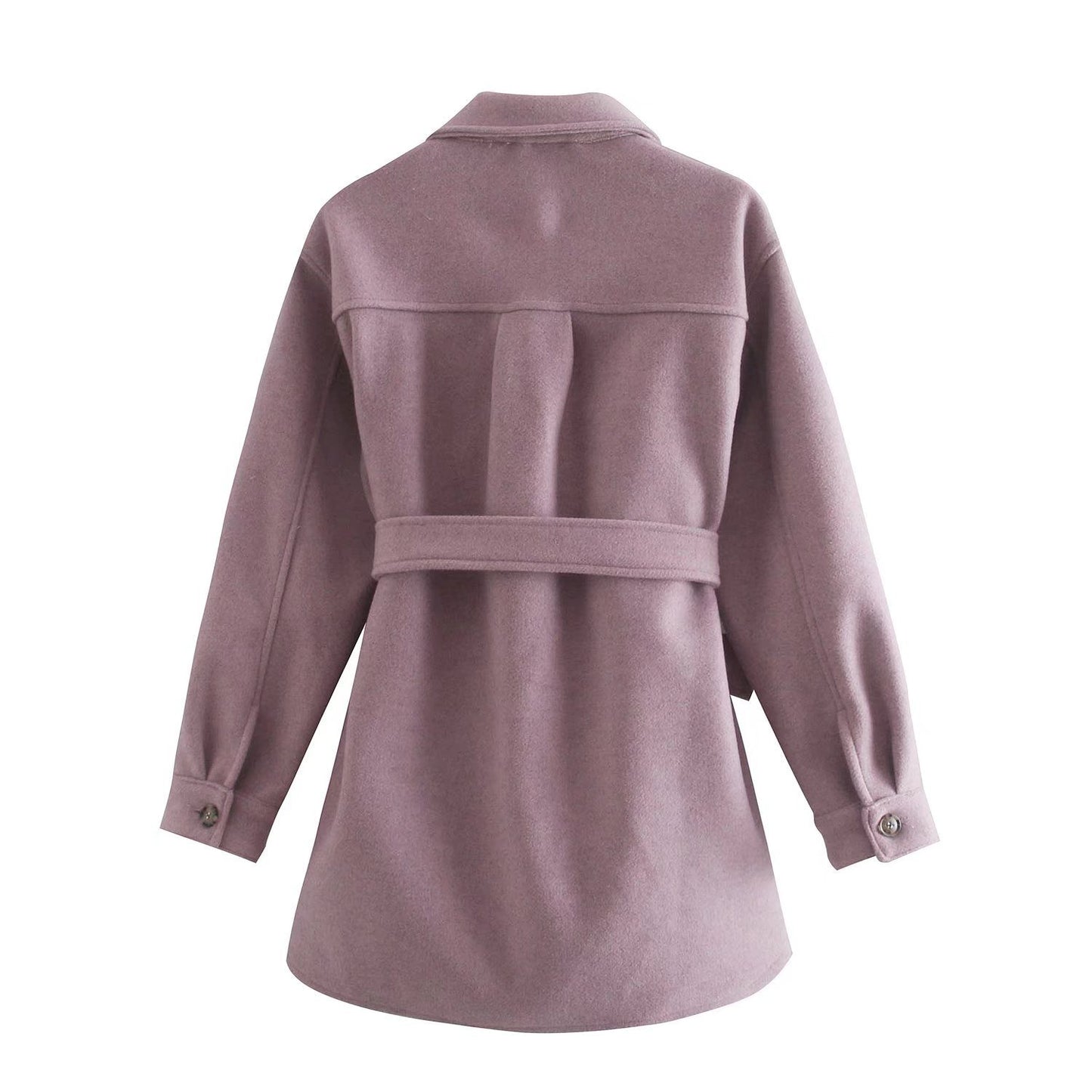 Belted Wool-Blend Shacket | Chic Utility Style | Wool Blend | Transitional Outerwear
