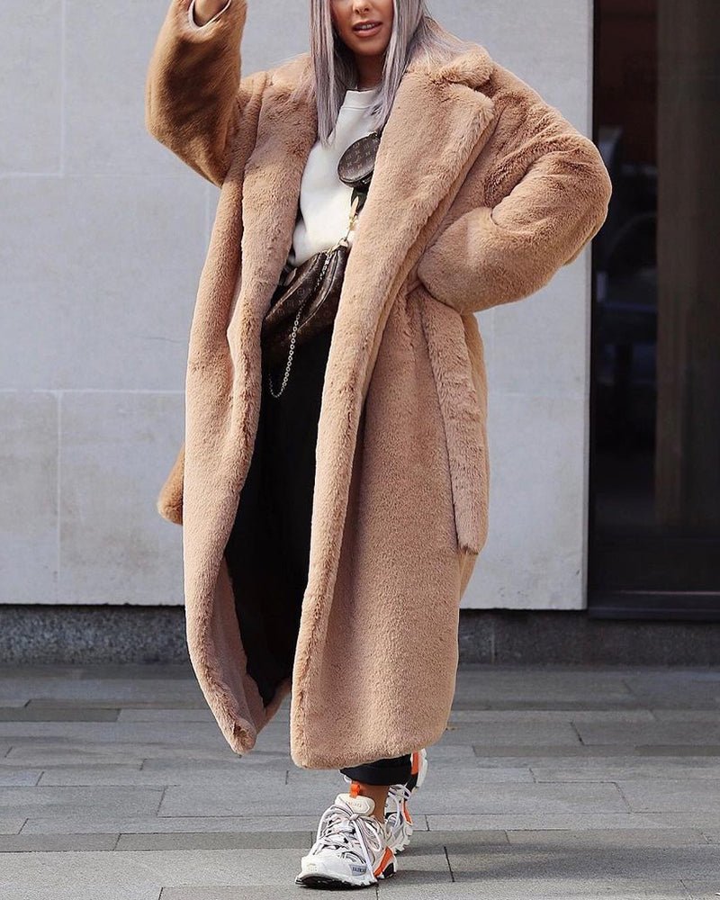 Luxe Oversized Faux Fur Coat | Ultra-Soft Warmth | Longline Design | Winter Glam