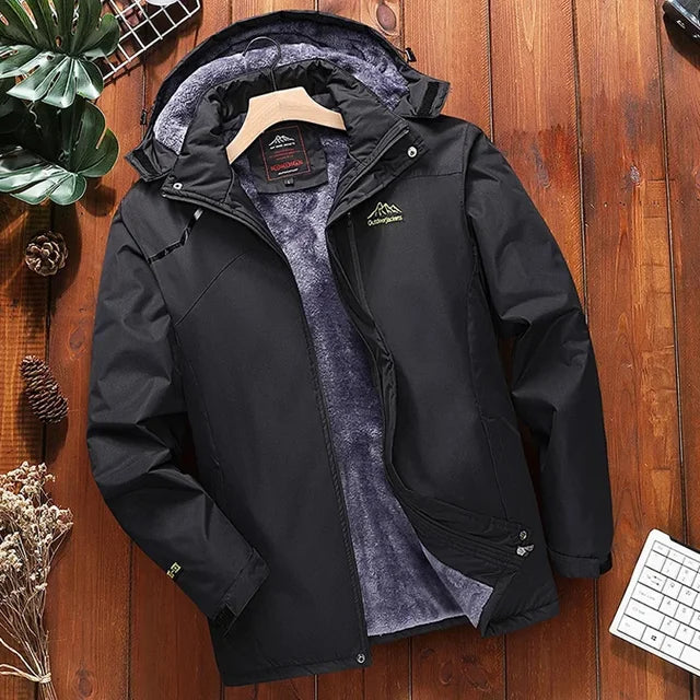 Men’s Waterproof Softshell Jacket | Fleece-Lined Hooded Shell | All-Season Outdoor Layer