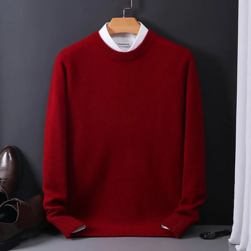 Men’s Classic Crewneck Sweater | Lightweight Knit Pullover | Business Casual Essential