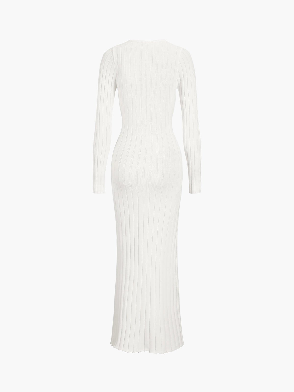Ribbed Knit Midi Dress | Front Cutout Detail | Stretch Fabric | Bold and Chic